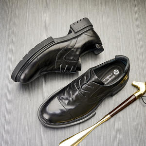 Chaussures Oxford en cuir de vachette pleine fleur avec talon amorti et design antidérapant, chaussures habillées pour hommes, chaussures en cuir - Product Image 5