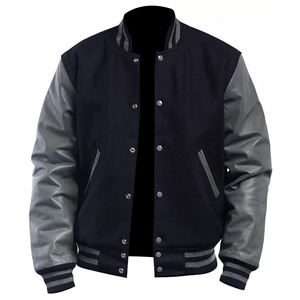 2025 nuevos hombres personalizados de lana cuerpo mangas de cuero parches bordados Varsity hombres chaqueta Letterman CollegeBaseballjacket para hombres - Product Image 1