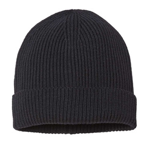 Gorro de punto con puños de costilla fina sostenible Unisex, gorro de invierno cálido con estilo de moda y gorro jacquard con logotipo personalizable - Product Image 3