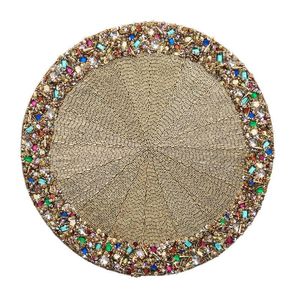 Beautiful Premium Handmade <b>Seed</b> Beads Embroidery Dining Placemats with Customizable Color & Size Wool Embroidery - Product Image 1