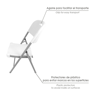 Sedia Pieghevole con Maniglia 88x48x57cm - Product Image 4