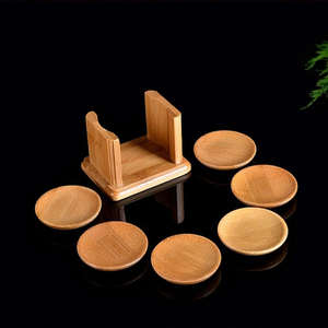 107. Juego de posavasos de madera con acabado rústico, diseñado para una durabilidad prolongada, perfecto para la decoración del hogar contemporáneo. - Product Image 2