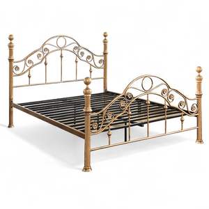 Marco de Cama Decorativo de Latón con Motivos Florales, Metal Artesanal que Agrega Carácter al Diseño Clásico de Dormitorio - Product Image 6