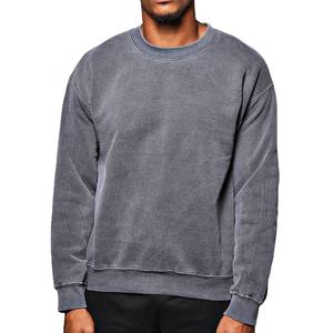 Sweat-shirt en coton délavé premium 2026 pour homme, sweat-shirt à col rond, streetwear - Product Image 1