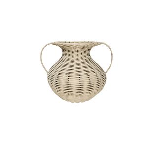 Jarrón de Flores de Ratán Tejido a Mano con Asas, Estilo Boho, Maceta Decorativa de Mimbre para Decoración del Hogar, Centros de Mesa para Bodas - Product Image 1
