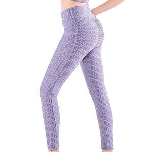 Venta directa de fábrica High Stretch Women's Gym Yoga Set-Patrón sólido Activewear Leggings de yoga sin costuras - Product Image 6