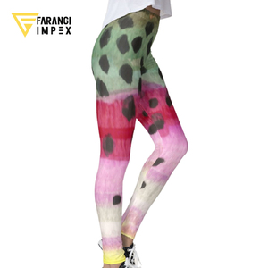 Custom OEM <b>LOW</b> MOQ Women's Blue Plant Print Fishing <b>Leggings</b> Seamless Breathable Spandex Polyester Pants ankle <b>Leggings</b> 2026 - Product Image 6