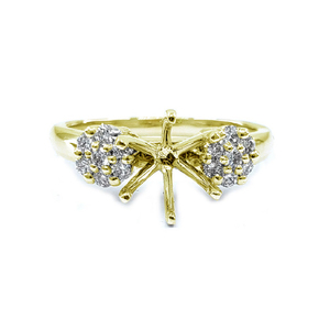 Bague de mariage semi-montée en or jaune 18 carats de haute qualité avec diamant taille brillant, idéale pour les fiançailles et les fêtes, livraison rapide, produit phare, cadeau. - Product Image 1