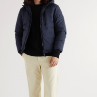 Manteau à capuche de haute qualité de créateur bouffant épaissi bouffant surdimensionné bleu d'hiver veste bouffante personnalisée pour hommes avec poches sur les manches