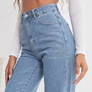 Jeans skinny en jean pour femmes OEM colour block taille haute pantalon en jean taille moyenne pour femmes pantalon en jean vintage sur mesure - Product Image 2