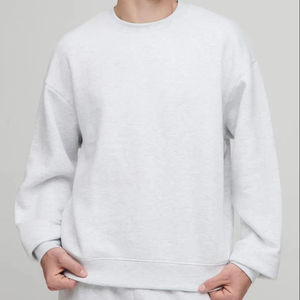 100% coton Basics coton mélangé col rond à capuche coupe ample pull sweat Version de base pour hommes sweats personnalisables - Product Image 1