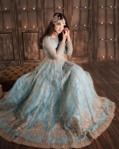 Robes de soirée de mariage longues pour femmes broderie lourde perle nouveau Design pakistanais indien Boutique Style prêt à l'emploi Dupatta - Product Image 2