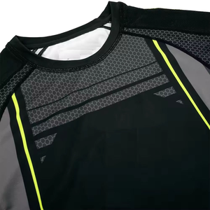 Fitness Training Compression Rash Guard Short Sleeve Breathable Custom Printed Quick Dry Athletic Top for Gym MMA and <b>BJJ</b> - Product Image 4