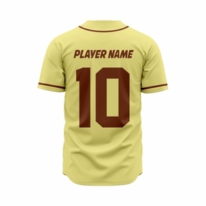 Jersey de Béisbol Personalizado con su Propio Diseño, Impresión por Transferencia de Calor, Cosido, Transpirable, de Secado Rápido, 100% Poliéster, Cuello Alto - Product Image 6