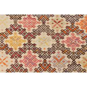 Tapis turc 5,8x7,7 pieds, grand tapis vintage, tapis à motifs de plantes et d'arbres rouges et oranges - Product Image 3