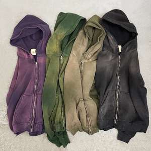 Sweat à capuche imprimé en molleton français 100% coton, lavé à l'acide, vintage, lourd, ample, pour homme, sur mesure OEM - Product Image 3