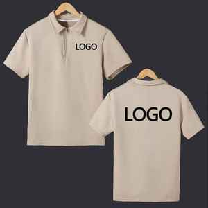 Hombres personalizar Logo para camiseta antiarrugas sólido cómodo transpirable pulóver manga corta en relieve texturizado de punto - Product Image 5