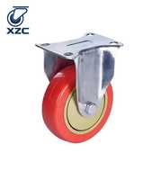Roue à roulettes rigide légère, écologique et étanche, 2 pouces (125 mm), en PVC et acier, à roulement simple, charge 80/130 kg, pour chariots et étagères