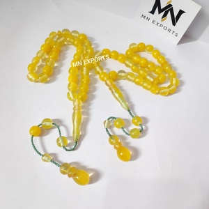 ลูกประคำ 33 เม็ด ทำจากเรซิ่นสีฟ้าอมเขียว สำหรับสวดมนต์ ของมุสลิม - Product Image 2