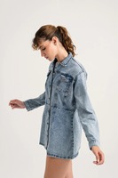 Mini robe en jean sur mesure de qualité supérieure Robes en jean d'été et d'hiver Robe en jean pour femmes de la rue principale