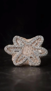 Flower Custom 925 Sterling <b>Silver</b> <b>Ring</b> Iced Out Moissanite Diamond Luxury Hip Hop <b>Statement</b> <b>Ring</b> Gift For Women Men - Product Image 5