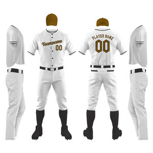 Uniforme de baseball de couleur personnalisée de haute qualité 100% polyester fait équipe porter un uniforme de baseball à vendre - Product Image 4