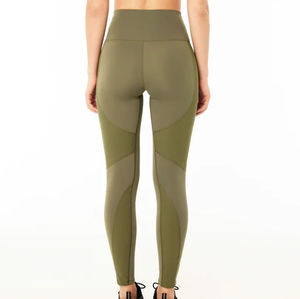Pantalon de course d'entraînement pour femmes haute taille moyenne sans couture Leggings de gymnastique en soie haute haute haute soie haute haute soie haute haute - Product Image 4