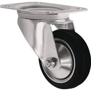Caster Wheel 100mm Diameter 75kg Load Capacity Plate 105x80mm TECWERK - Product Image 1