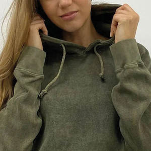 Nouvel Arrivage – Sweat à Capuche Oversize Tendance pour Femme, Hiver, Effet Délavé, Brodé et Imprimé, en Tissu Non Tissé, Manches Longues, 100% Coton - Product Image 3