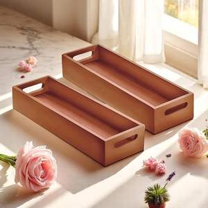 Bandeja de Servicio de Madera MDF de Primera Calidad, Decoración para el Hogar y el Desayuno, Decoración Natural para Servir, Disponible para Restaurantes y Cafeterías - Product Image 1