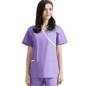Diseño único Scrub Enfermera Doctor Bata de operación Sala de cirugía Salón de belleza Uniforme Oral Doctor Manga corta - Product Image 1