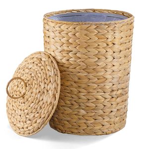 Water hyacinth container bin kitchen containers hand weave organizer <b>baskets</b> high quality <b>basket</b> bins - Product Image 5