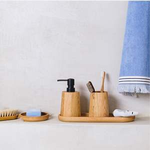 Unique Luxury Wooden Soap Dispenser with Elegant Stainless Steel <b>Pump</b> for Eco-Friendly Stylish Bathroom Design Practical Use - Product Image 3