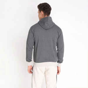 Survêtement élégant à capuche à blocs de couleurs pour hommes, doux et durable pour tous les jours, vêtements décontractés et activités athlétiques d'hiver, logo imprimé - Product Image 4