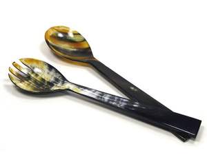 Couverts de luxe de style animal unique, vernis à miroir, cuillère en corne de buffle naturelle pour restaurant, décoration de table - Product Image 4