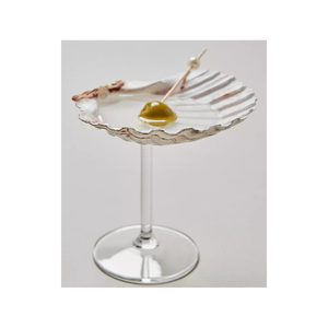 Gobelet à vin en verre de coquille rustique pour la cuisine de fruits de mer en plein air - Product Image 2