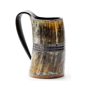 Auténtica Taza Vikinga Ecológica de Cuerno de Búfalo Hecha a Mano, Grado Alimenticio, Estilo Medieval, Religiosa, Feng Shui, Taza de Cerveza con Diseño Animal - Product Image 5
