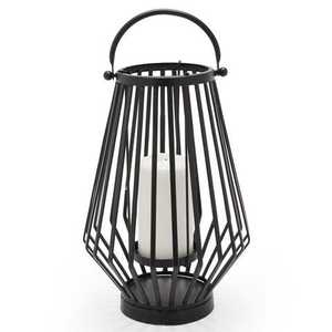 Lanterne en métal pour extérieur, aspect gravé, faite à la main, durable, décoration de style farmhouse pour porche, patio, éclairage au sol, décoration intérieure - Product Image 5