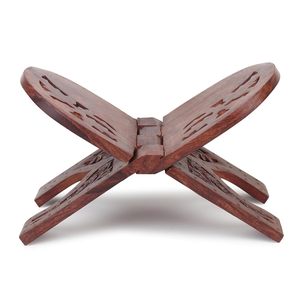 Coran fait main en bois Geeta support de Bible support support de lecture support de livre affichage pliant prière religieuse - Product Image 4