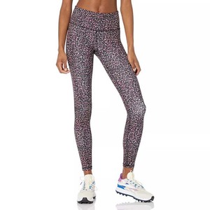 High Waist Yoga Legging Women's Animal Print Breathable Quick-Dry Silk Screen Printed High Quality Polyester Spandex OEM Service - Product Image 6