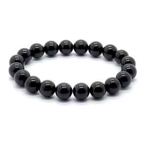 Black Tourmaline Round <b>Bracelets</b> <b>for</b> <b>Women</b> & Men-Gift <b>for</b> Meditation Protection & Natural Healing <b>Crystal</b> Stone - Product Image 4