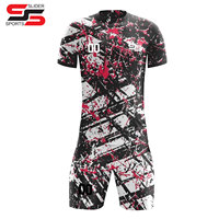 Maillot de football classique et vintage personnalisé, ensemble d'uniformes de football, costumes pour hommes, chemises à sublimation et short, tenue de club nationale