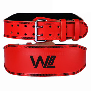 <b>Exercise</b> Waist Protection Deep Squat Hard Pull Bench Press Training Gym <b>Belt</b> Weightlifting Double Prong Buckle Cowhide - Product Image 1