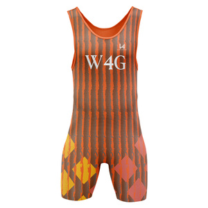 Collants de lutte d'équipe américaine W4G personnalisés pour hommes, avec sangle réglable imprimée par sublimation personnalisée, fermeture à enfiler - Product Image 2