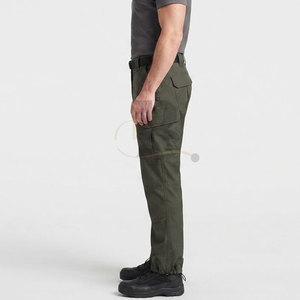 Pantalon cargo tactique homme multi-poches avec fermeture ajustable à la cheville pour entraînement en plein air et vêtements de travail pour hommes - Product Image 4