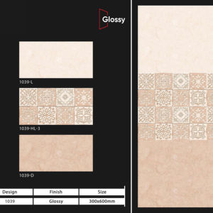 Carreaux muraux en céramique 300x600mm pour salle de bain et cuisine, finition brillante ou mate, surface sculptée effet sucre, design intérieur luxueux. - Product Image 1