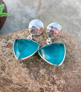 925 Sterling Silver Beautiful Silver Jewelry Pariba Crystal Gemstone Boucle d'oreille Vintage pour la fête de mariage Cadeau Gemstone Boucle d'oreille - Product Image 4