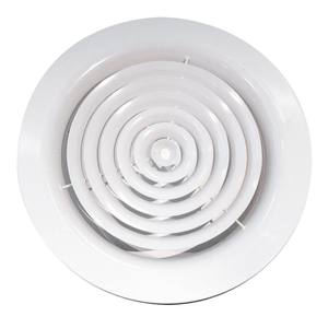 3JW 1601139003 VIM DCFS F 200 Standard Steel Fixed Circular Diffuser RAL 9003 Matt for <b>Ventilation</b> Fans - Product Image 1