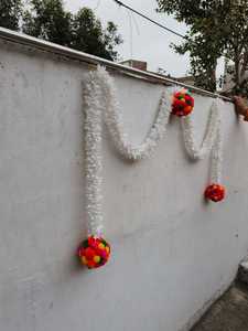 Puerta colgante de pared Bandarwal Diwali regalos Diwali decoración del hogar auspicioso boda decoración regalo jazmín Toran con oro Jhumki - Product Image 4