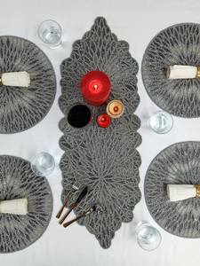 Camino de Mesa Decorativo con Cuentas Coloridas y Diseño Floral Único de Última Moda 2025, Satén de Algodón Elegante - Product Image 3